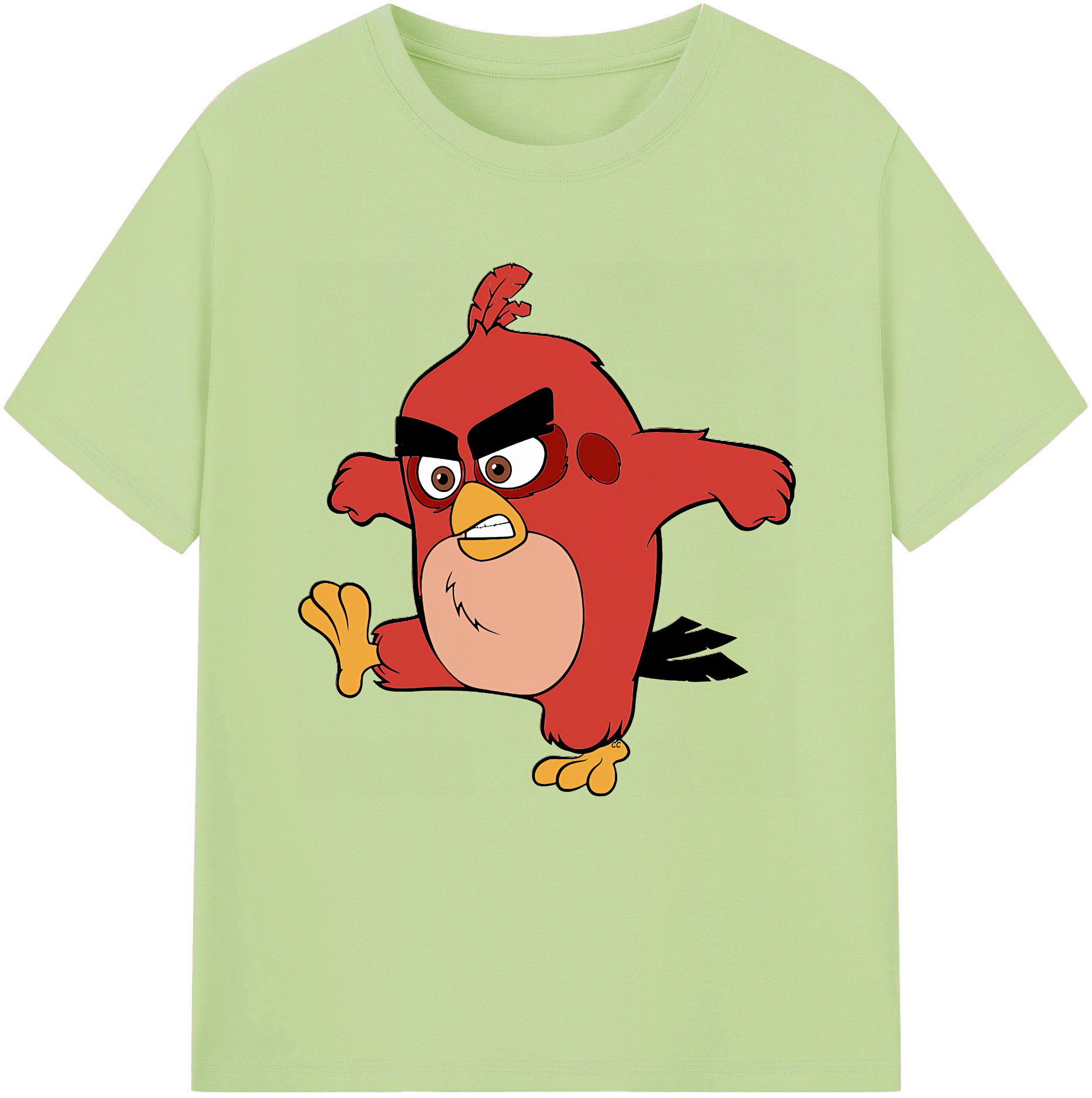 （画像用） Angry Birds アングリーバード 綿100％半袖Tシャツ（フロントプリント）